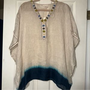 Chaudry Tie Dye Linen Top